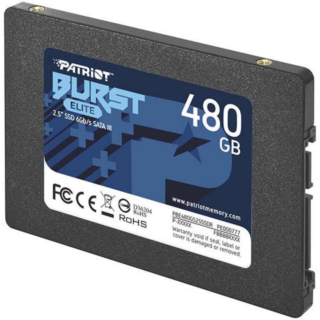 Накопичувач SSD 2.5″ 480GB Burst Elite Patriot (PBE480GS25SSDR)