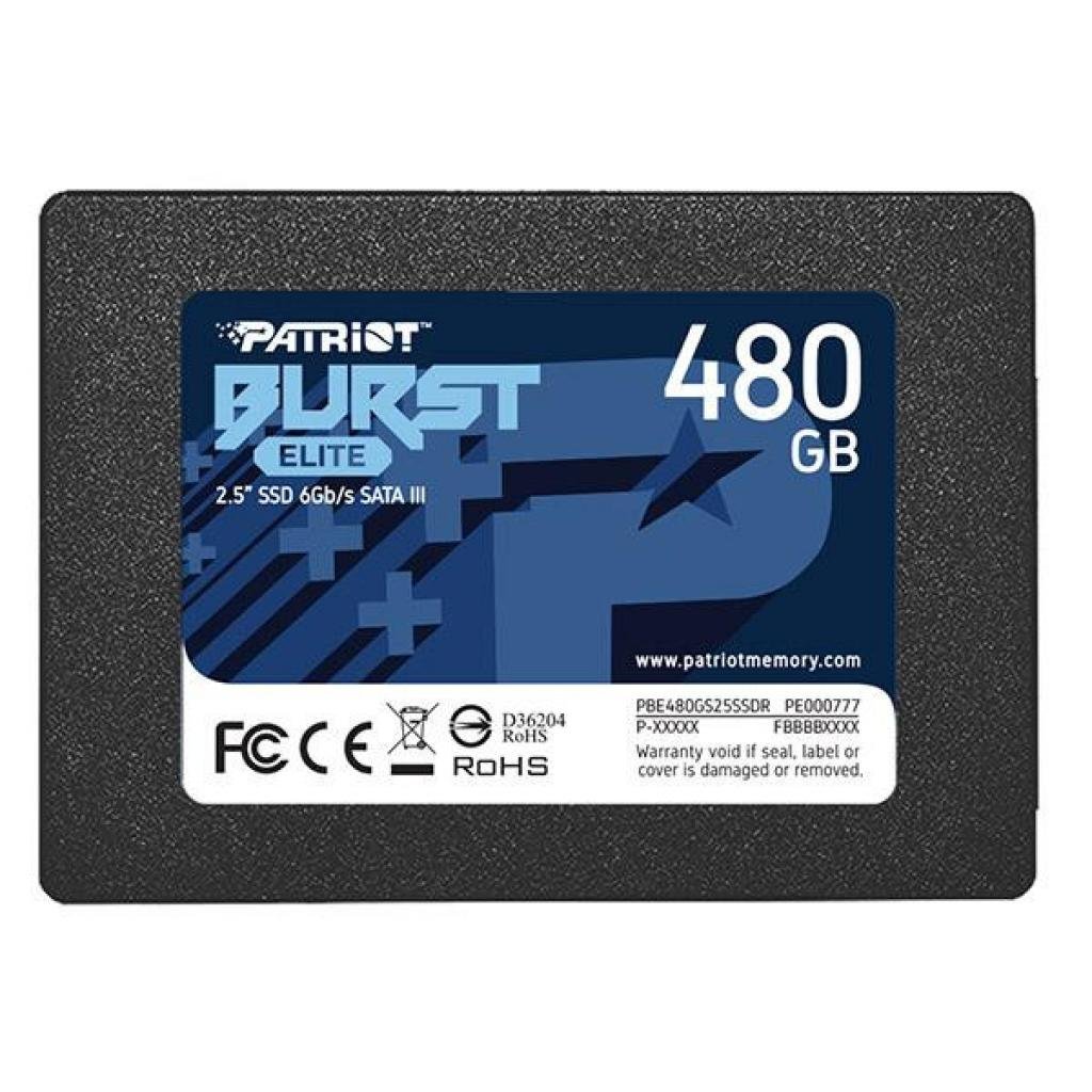 Накопичувач SSD 2.5″ 480GB Burst Elite Patriot (PBE480GS25SSDR)