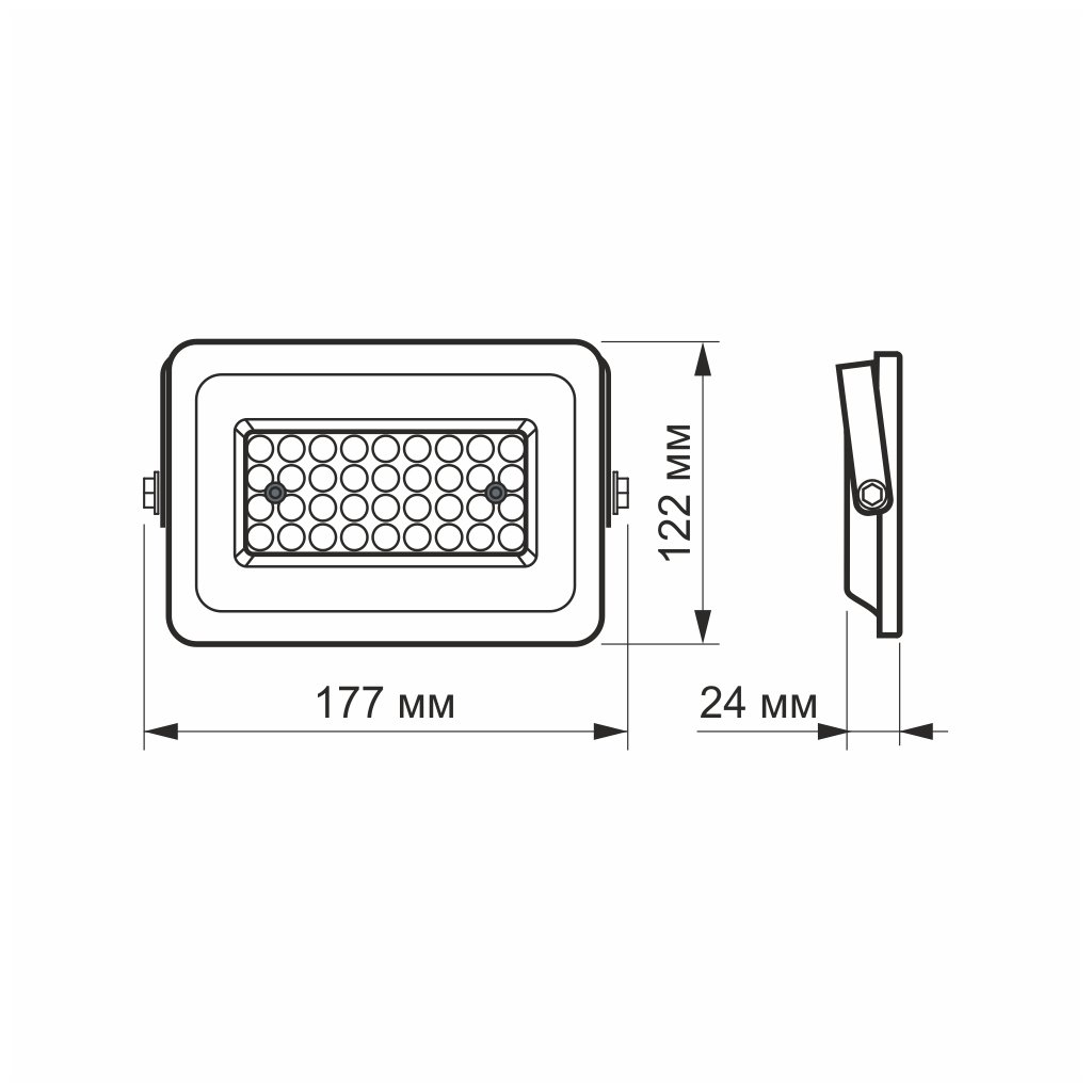 Прожектор Videx LED  30W 5000K 220V (VL-F2e-305W)