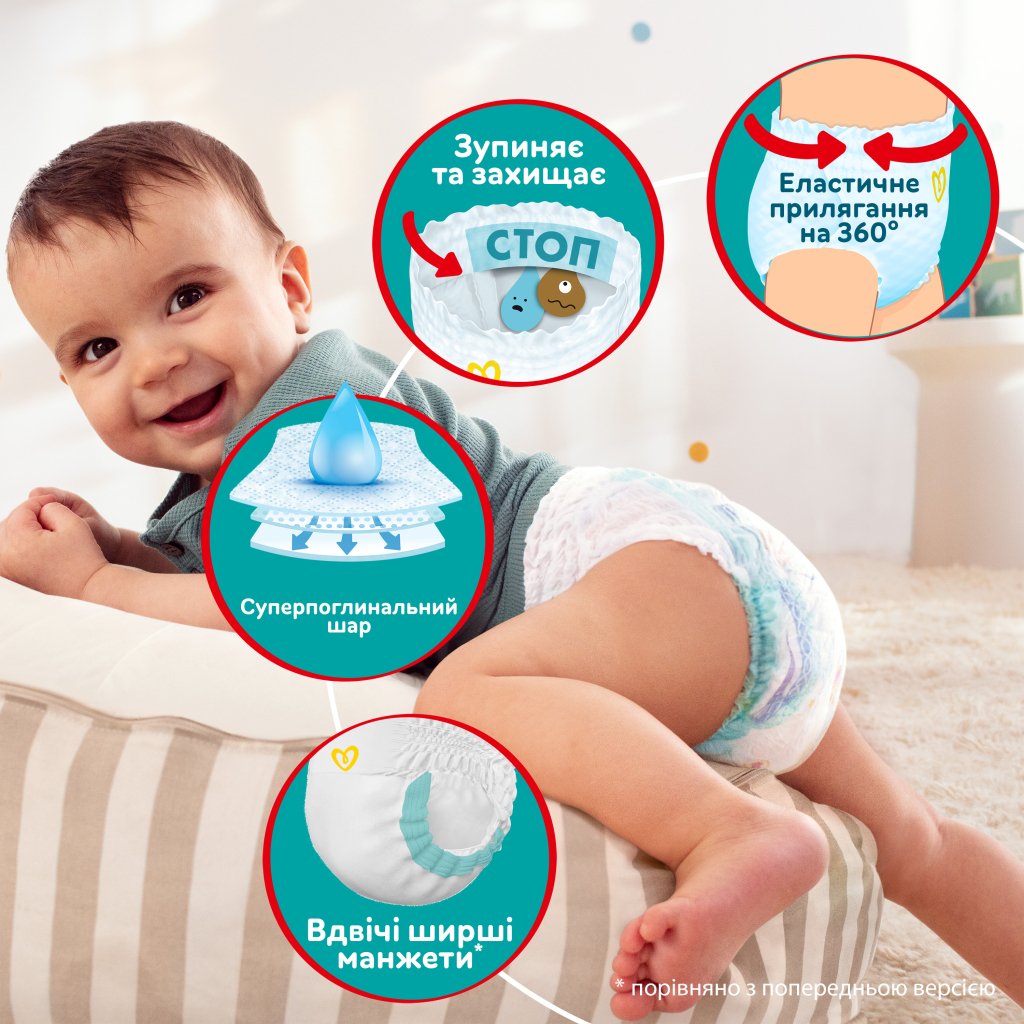 Підгузки Pampers трусики Pants Giant Plus Розмір 7 (17+ кг) 38 шт. (8006540069387)