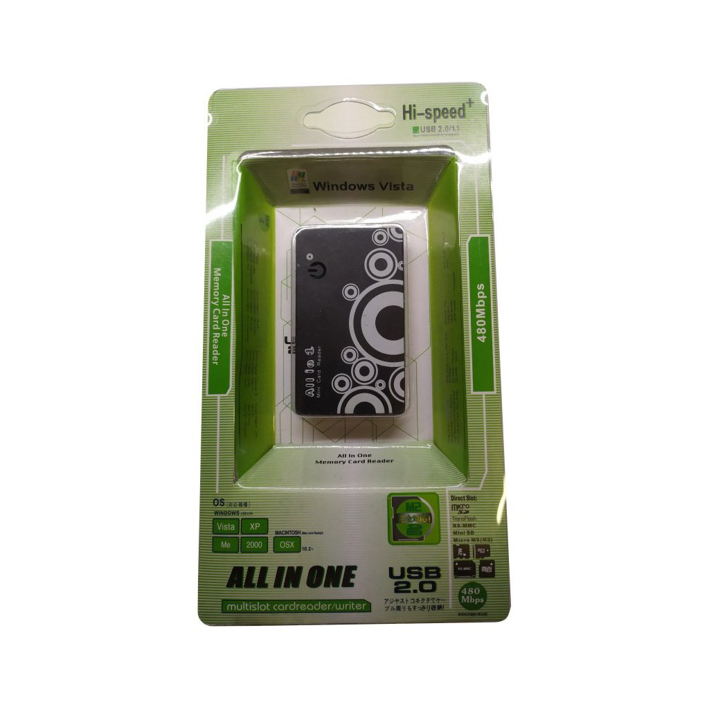 Зчитувач флеш-карт Atcom TD2027 USB 2.0 ALL IN 1 – (Memory Stick (MS) , Secure Digit (10727)