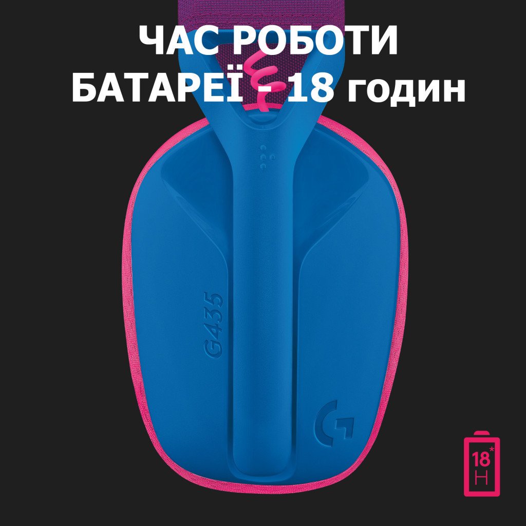 Гарнітура Logitech G435 Lightspeed Wireless Gaming – Blue (981-001062)