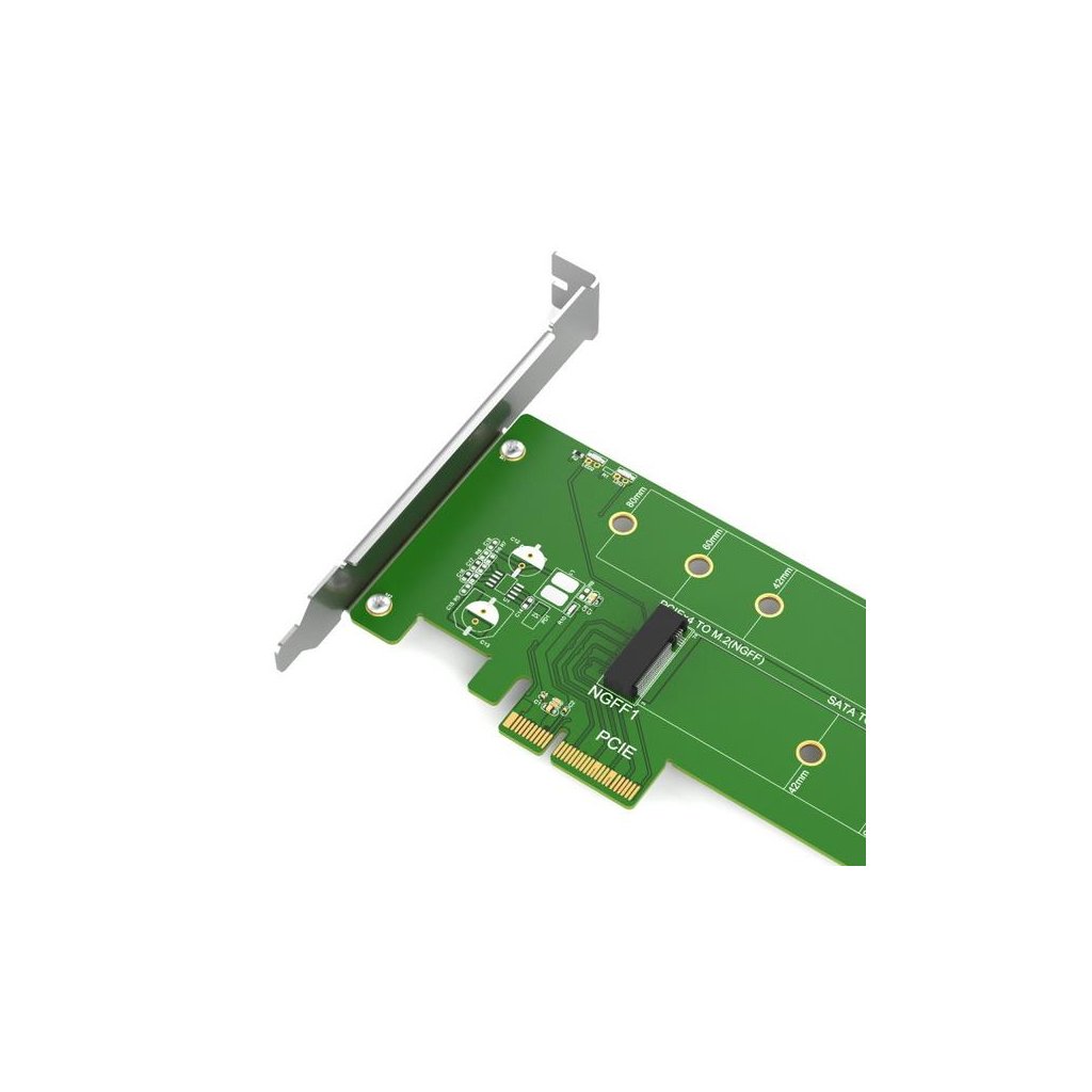 Контролер Maiwo Multi-Size PCIex4 & SATA to M.2 (M-Key or B-key) KT015 SSD (45774)