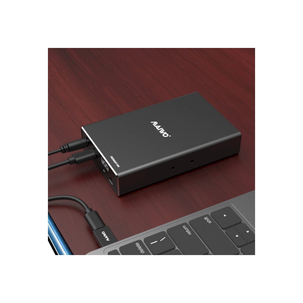 Кишеня зовнішня Maiwo 2*HDD 2.5″ SATA/SSD up to 9.5mm USB3.1 GEN2 Type-C, RAID 0,1 (K25272C)