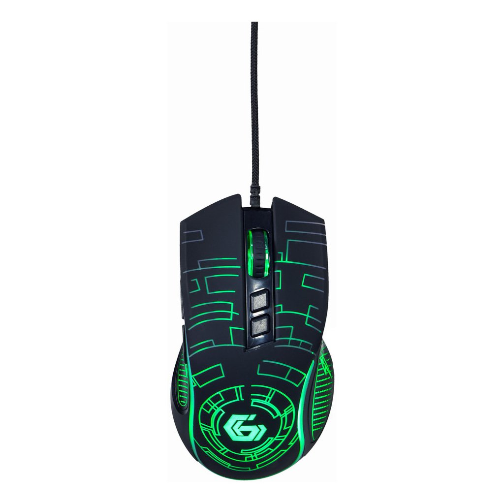 Миша Gembird MUSG-RGB-01, оптика, Black USB, 3600 DPI, підсвічування