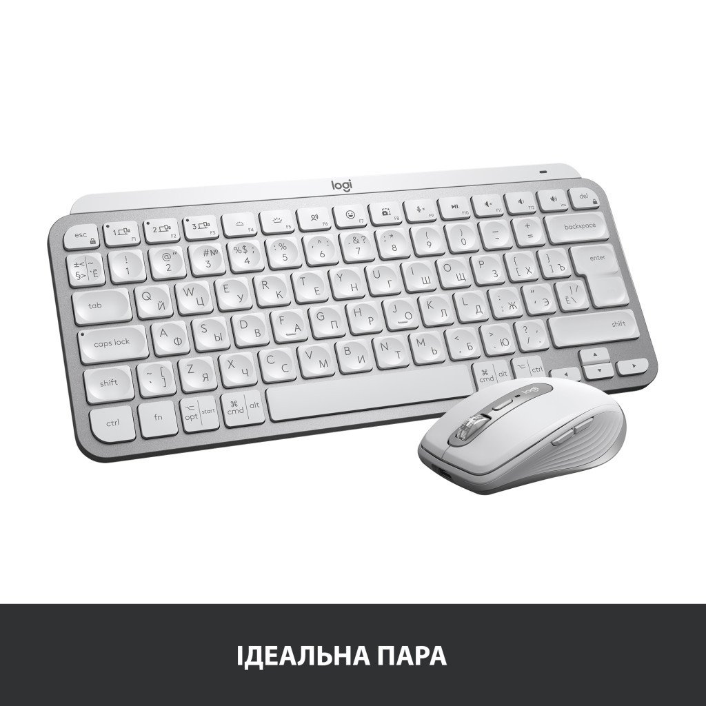 Клавіатура Logitech MX Keys Mini Minimalist Wireless US Pale Grey (920-010499)