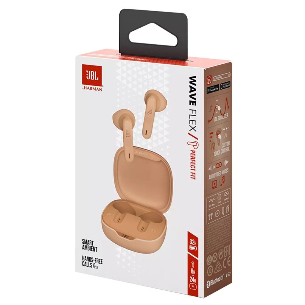 Гарнітура JBL WAVE FLEX Beige (JBLWFLEXBEG)
