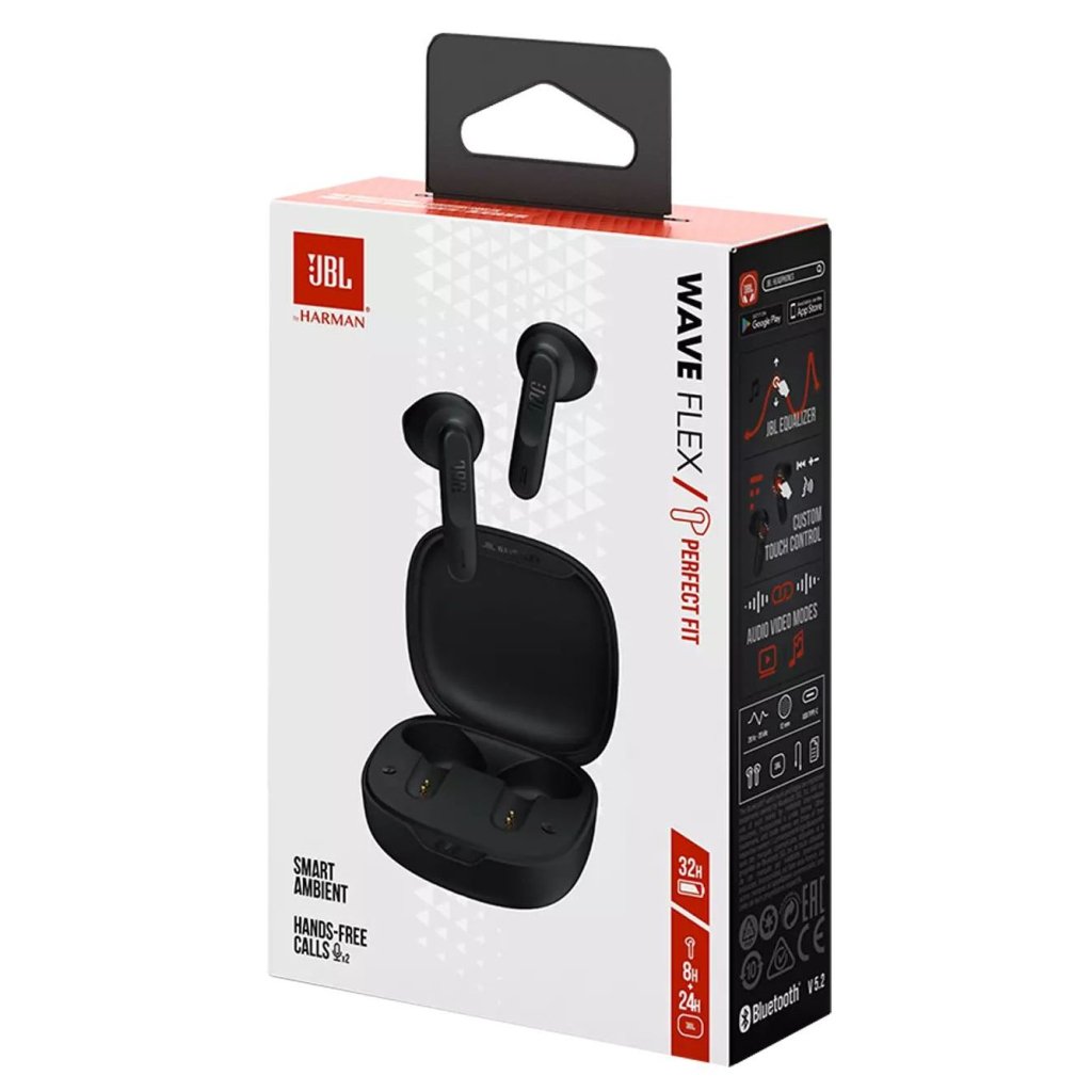 Гарнітура JBL WAVE FLEX Black (JBLWFLEXBLK)