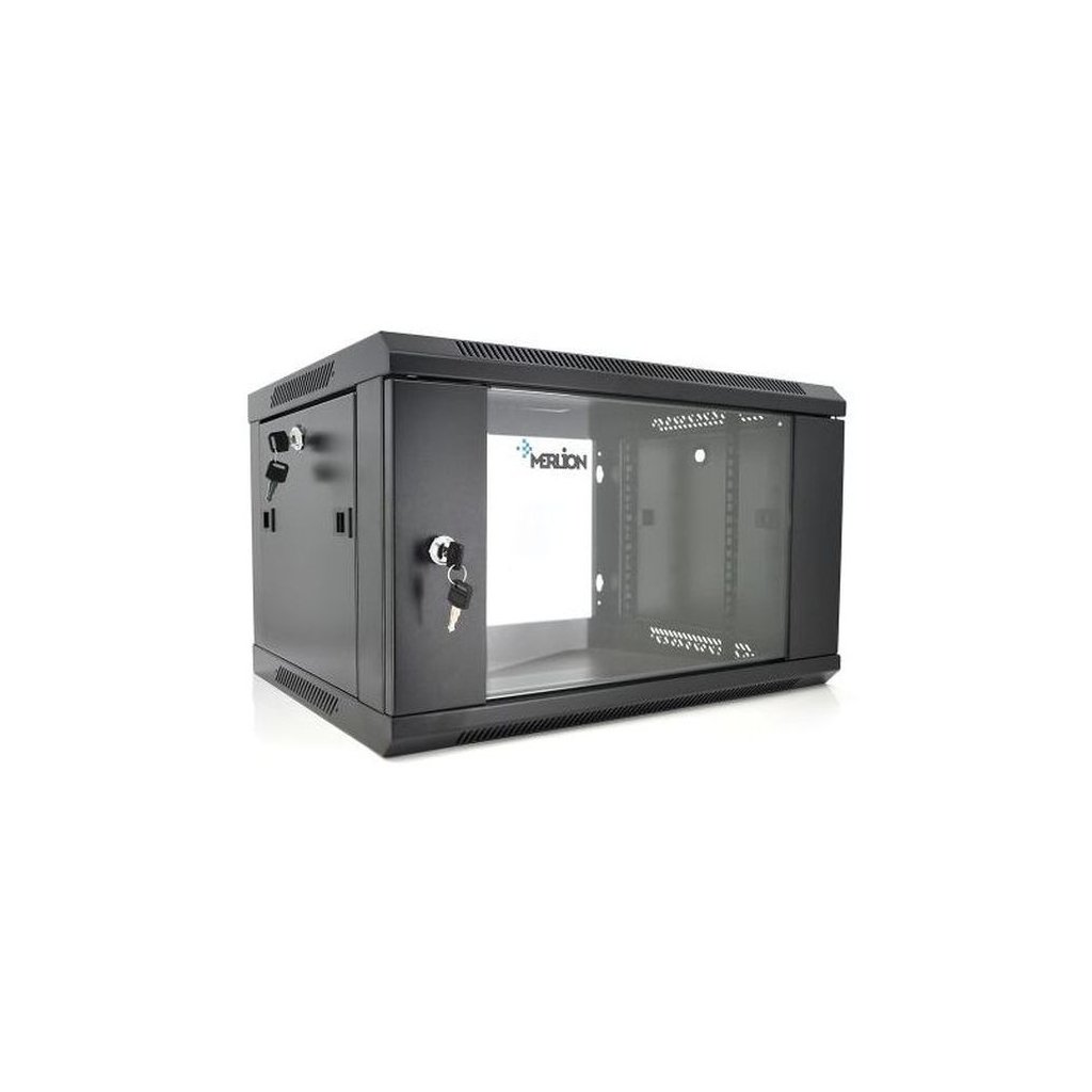 Шафа настінна Merlion 6U 19″ 600*600*367 (Ш*Г*В)мм, black (Ml3-6606 / 23525)