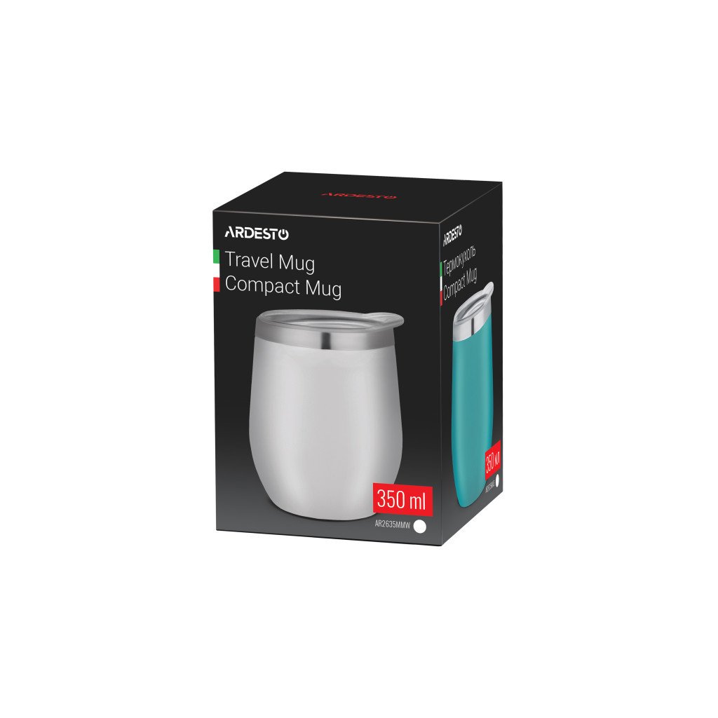 Термокружка Ardesto Compact Mug 350 мл White (AR2635MMW)