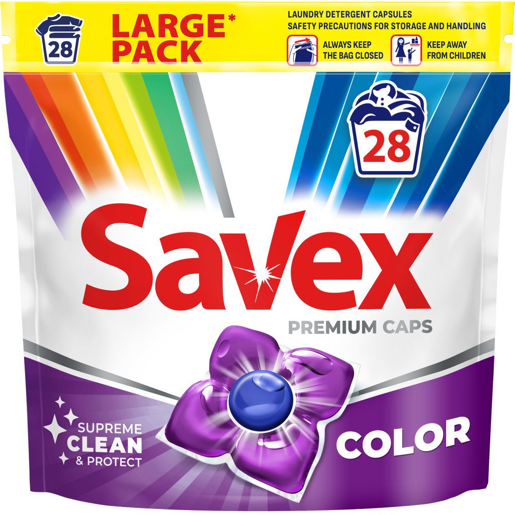 Капсули для прання Savex Super Caps Color 28 шт. (3800024046889)