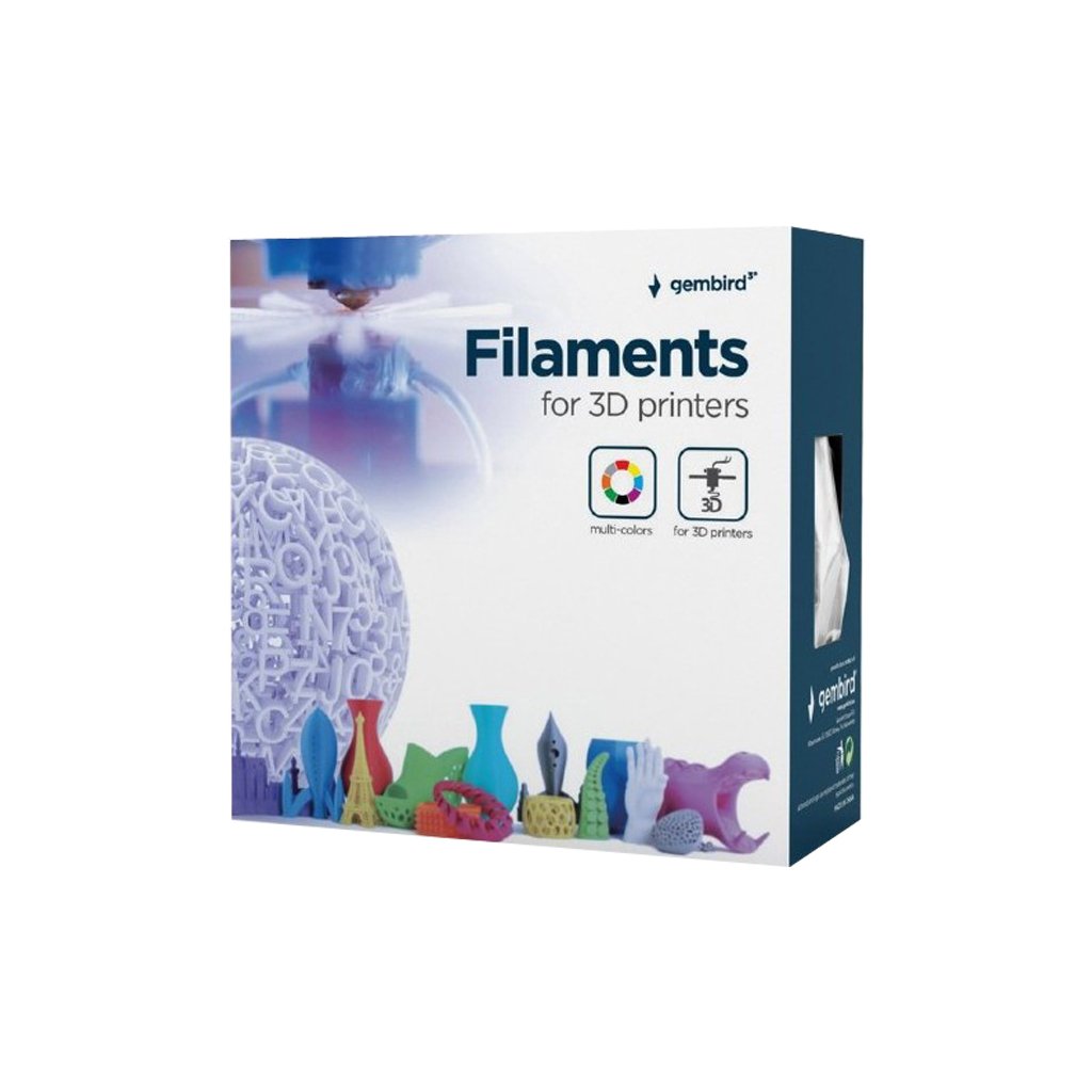 Пластик для 3D-принтера Gembird PLA-PLUS, 1.75 мм, silver, 1кг (3DP-PLA+1.75-02-S)