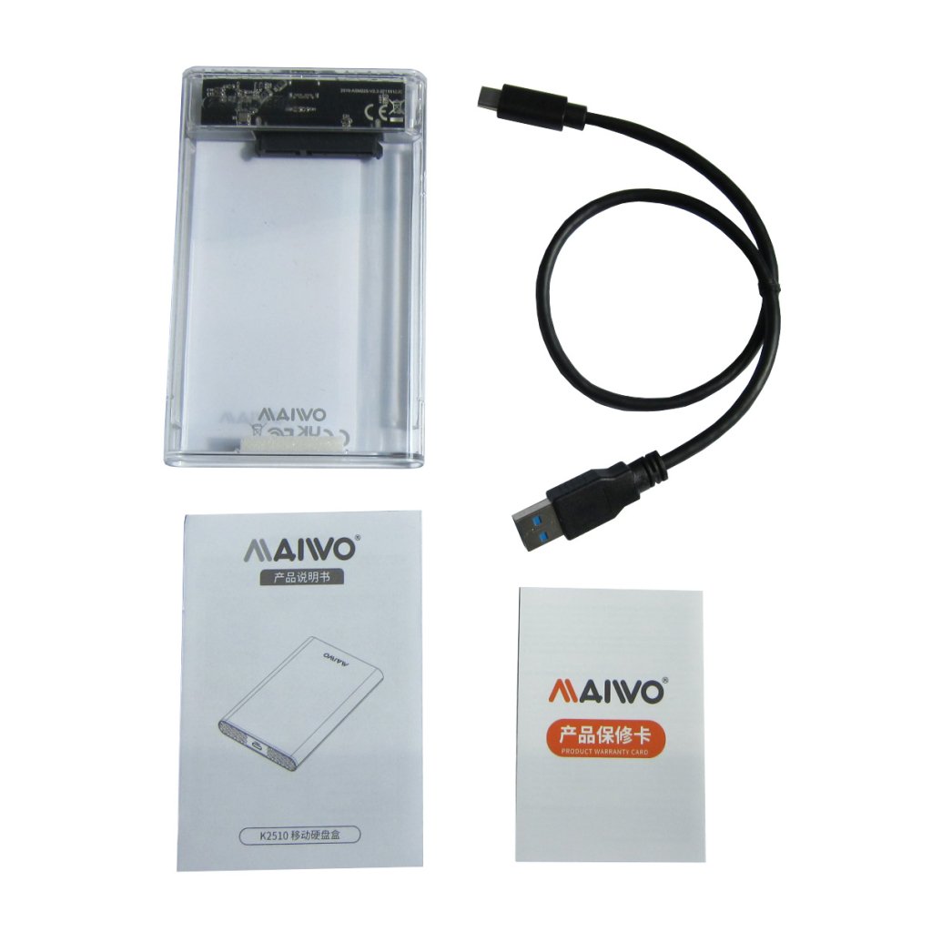 Кишеня зовнішня Maiwo 2.5″ SATA/SSD HDD – USB3.1 Gen1 Type-C (K2510)