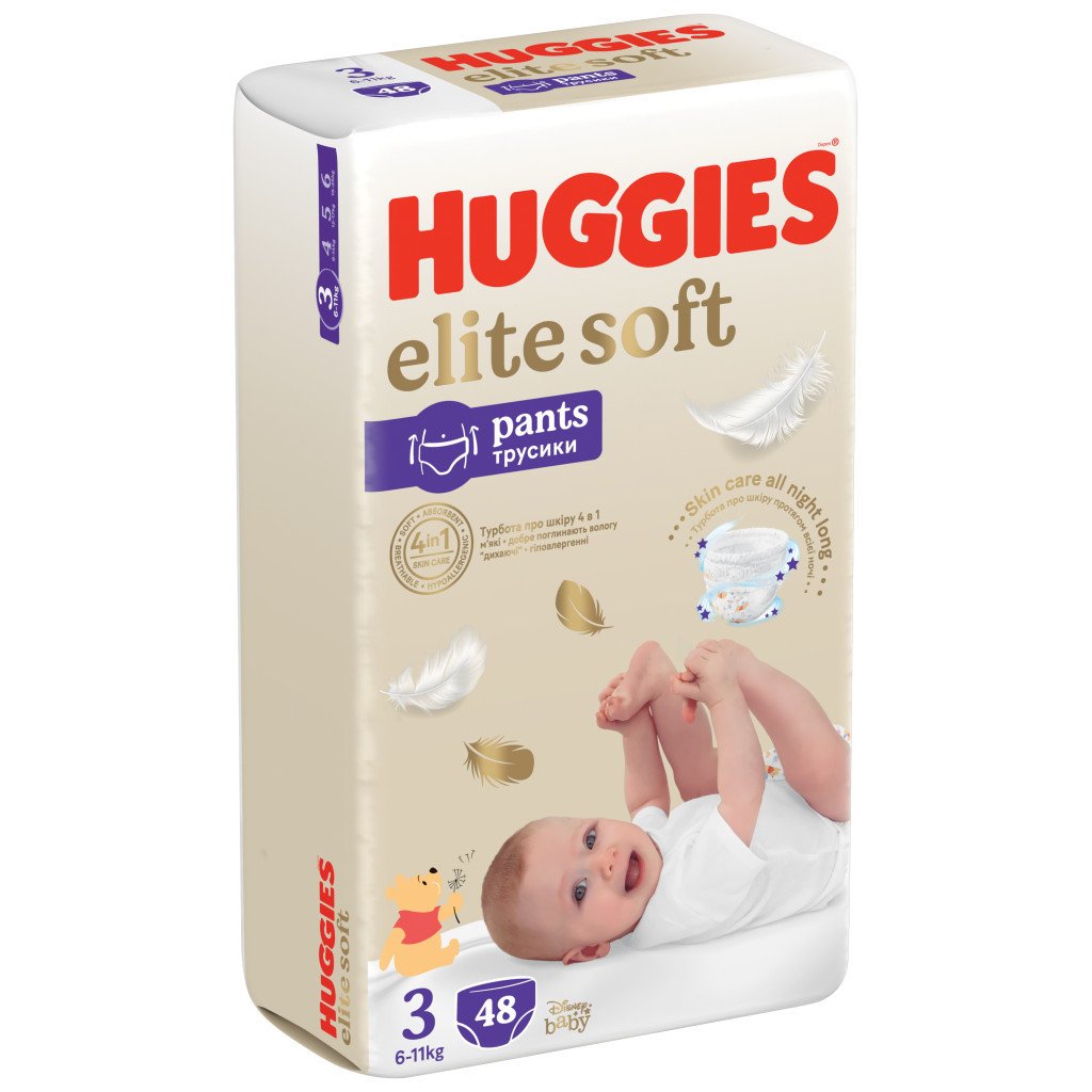 Підгузки Huggies Elite Soft 3 (6-11 кг) Mega 48 шт (5029053549293)