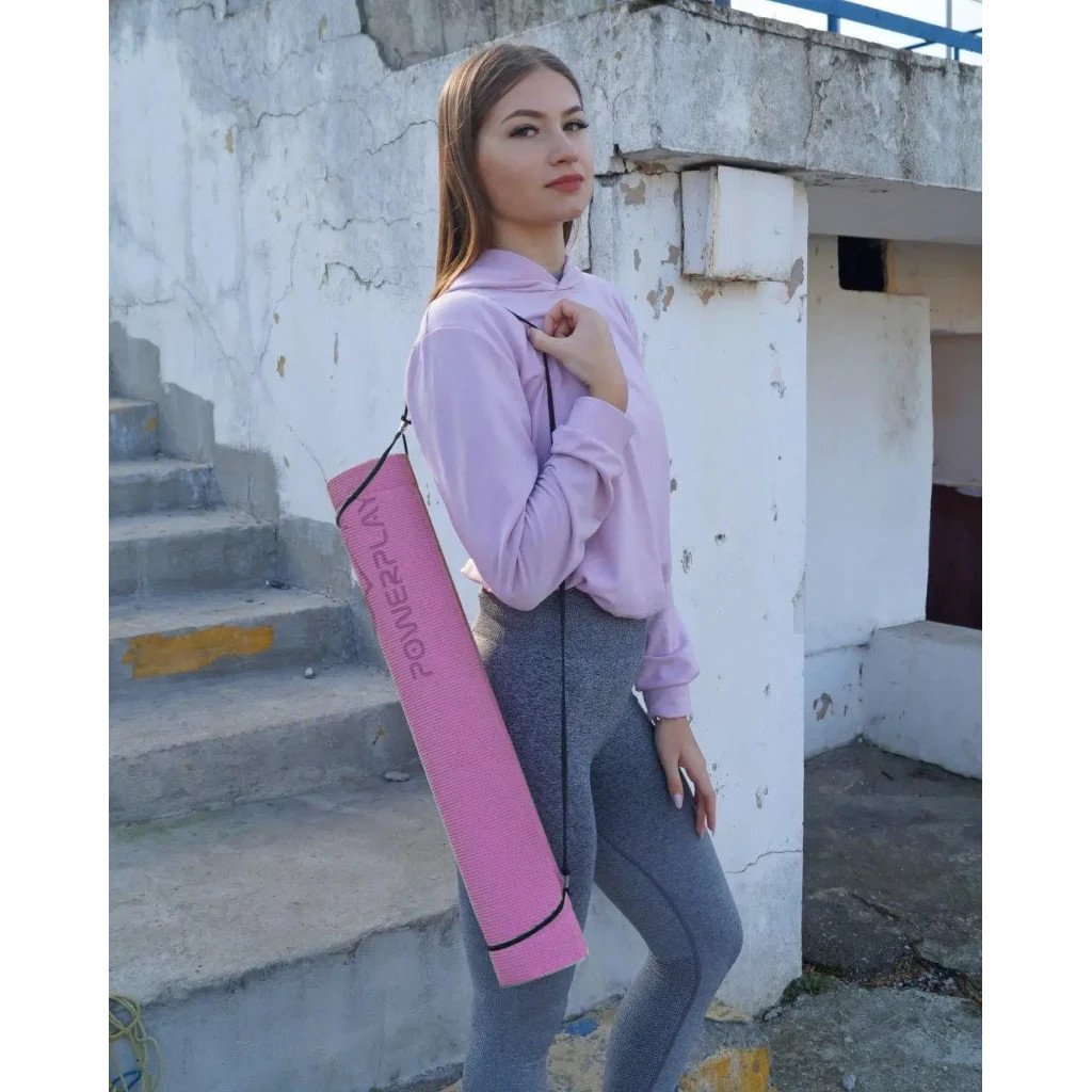 Килимок для йоги PowerPlay 4010 PVC Yoga Mat 173 x 61 x 0.6 см Лавандовий (PP_4010_Lavender_(173*0,6))