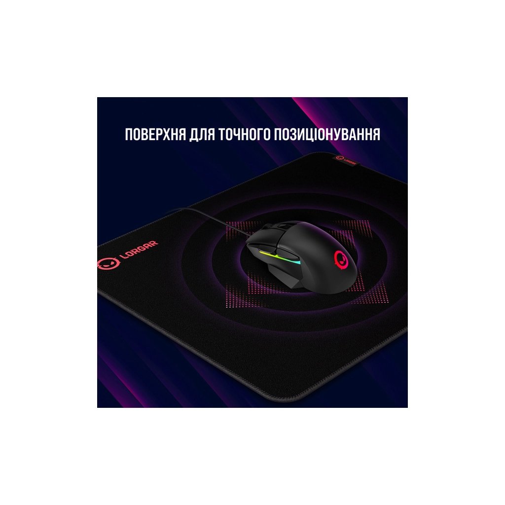 Килимок для мишки Lorgar Main 323 Black/Red (LRG-GMP323)