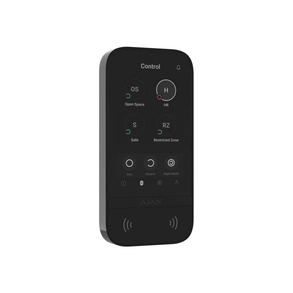 Клавіатура до охоронної системи Ajax KeyPad TouchScreen чорна