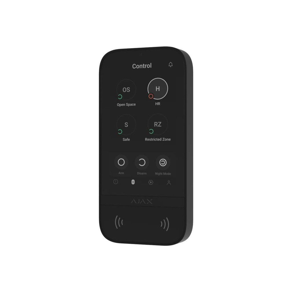 Клавіатура до охоронної системи Ajax KeyPad TouchScreen чорна