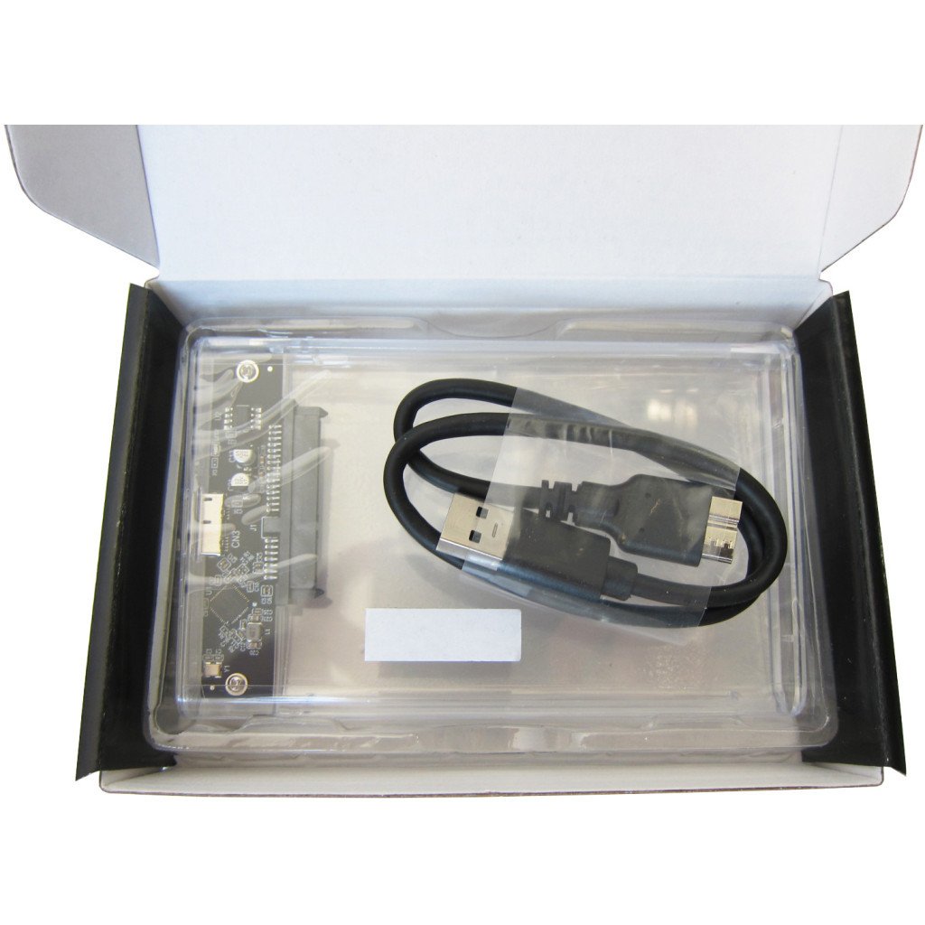 Кишеня зовнішня Dynamode 2.5″ SATA HDD/SSD USB 3.0 Transparent (DM-CAD-25316)