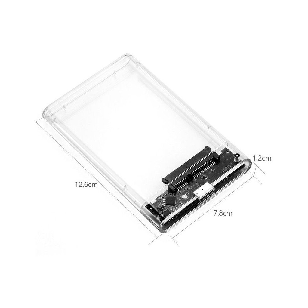Кишеня зовнішня Dynamode 2.5″ SATA HDD/SSD USB 3.0 Transparent (DM-CAD-25316)