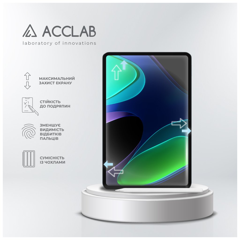 Скло захисне ACCLAB Full Glue Xiaomi Pad 6 11” (1283126578007)