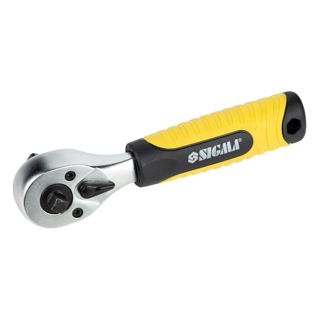 Тріскачка Sigma двостороння укорочена 1/4″-1/2″ 145мм 72T CrV (6050251)