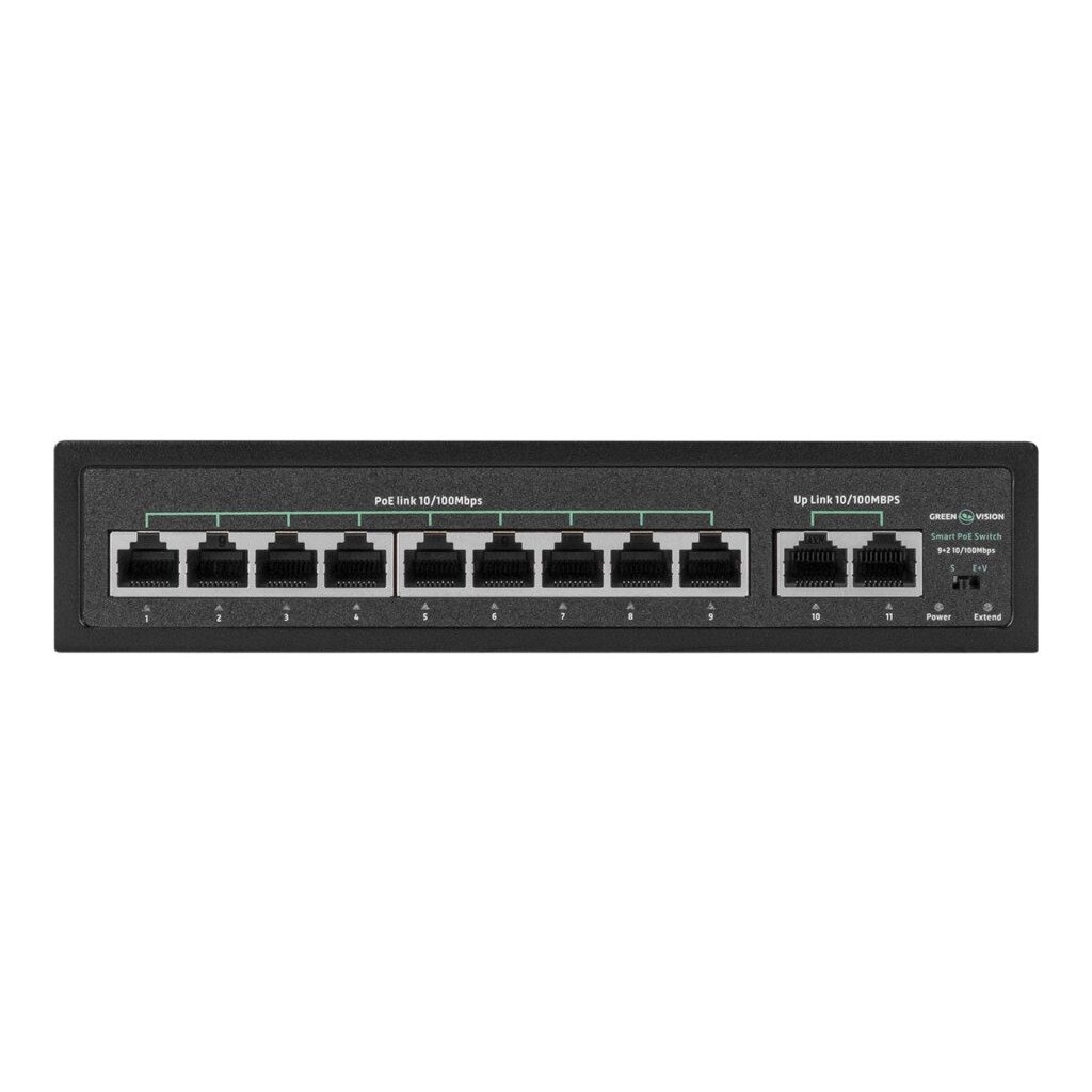 Комутатор мережевий Greenvision GV-016-D-09+2P