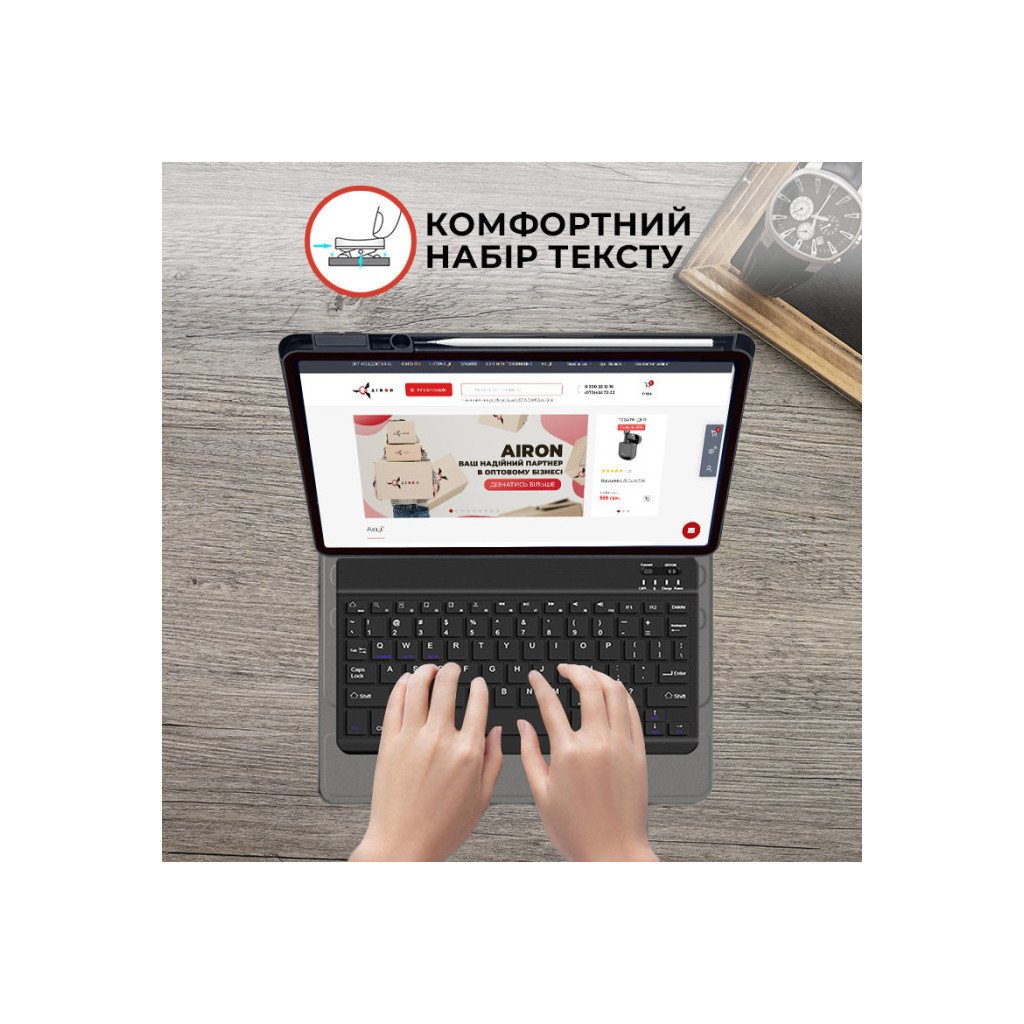 Чохол до планшета AirOn Premium Xiaomi MiPad 6/6 Pro 11” 2023 + Bluetooth Keyboard (4822352781113)
