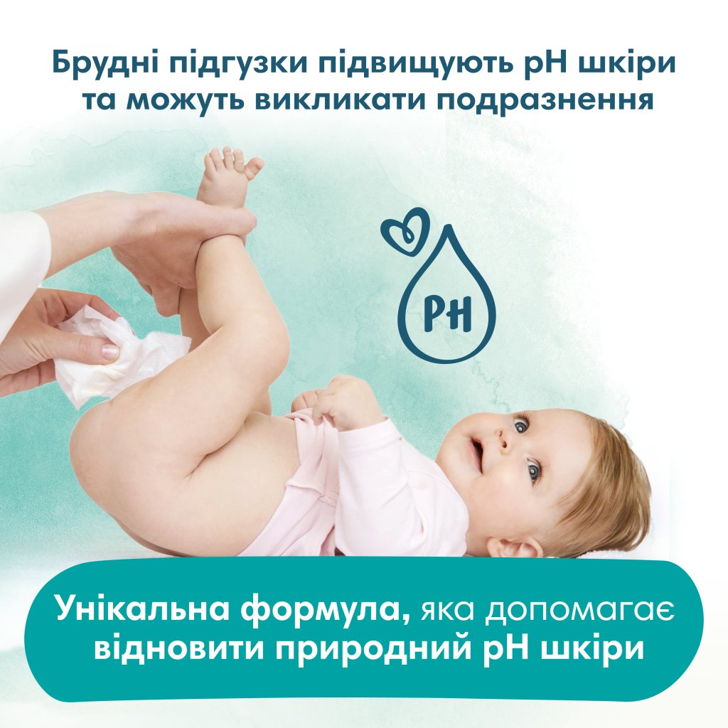 Дитячі вологі серветки Pampers Harmonie Protect&Care з календулою 24 пачки х 44 шт (8700216250603)