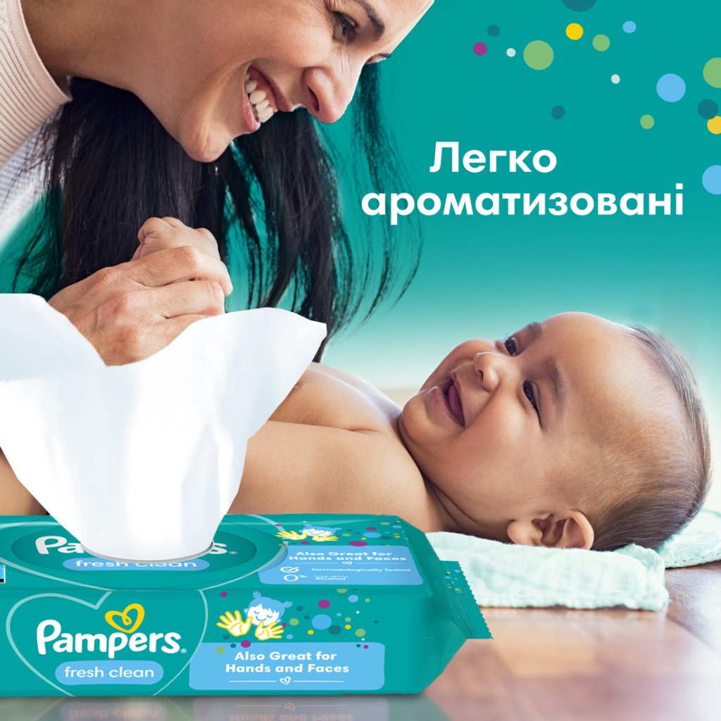 Дитячі вологі серветки Pampers Fresh Clean 6 пачок х 52 шт (8001841078175)