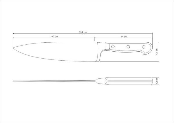 Ніж кухарський TRAMONTINA CENTURY, 203 мм