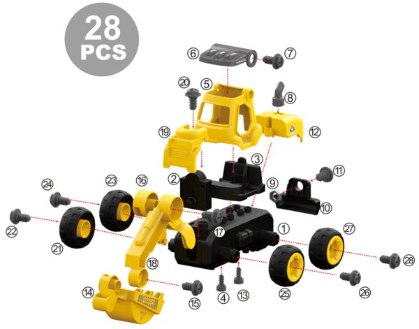 Екскаватор Diy Spatial Creativity LM8011-DZ-1