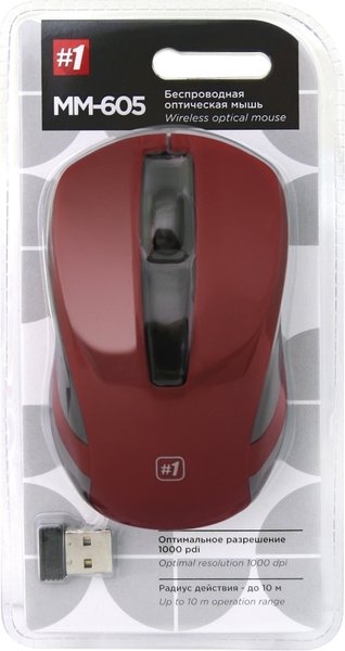 Мишка Defender MM-605 Red (52605)