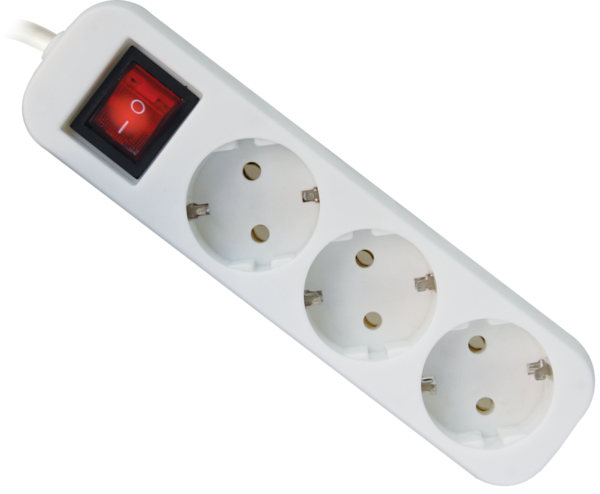 Мережевий подовжувач Defender S318 1.8 m 3 роз switch white (99233)