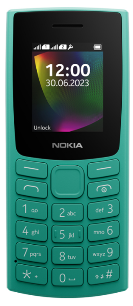 Мобільний телефон Nokia 106 DS 2023 Green (1GF019BPJ1C01)