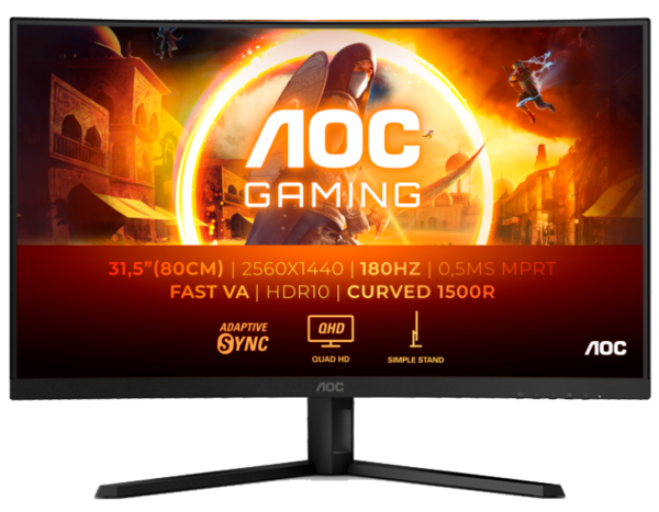 Монiтор 31.5″ AOC CQ32G4VE Black