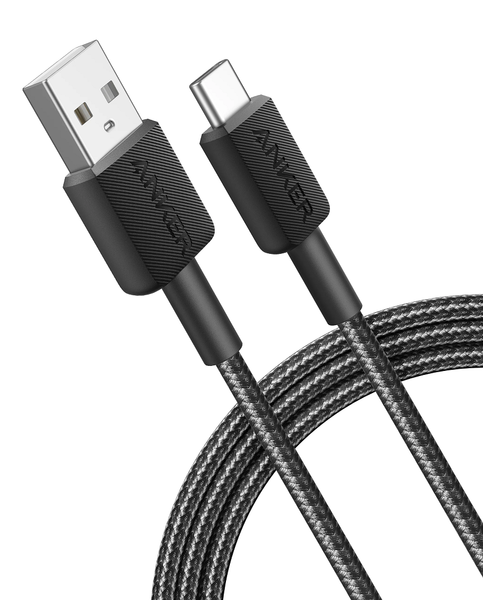 Кабель Anker 322 USB-A to USB-C – 1.8m Nylon Black