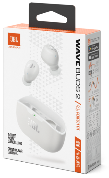 Гарнітура JBL WAVE BUDS 2 White (JBLWBUDS2WHT)