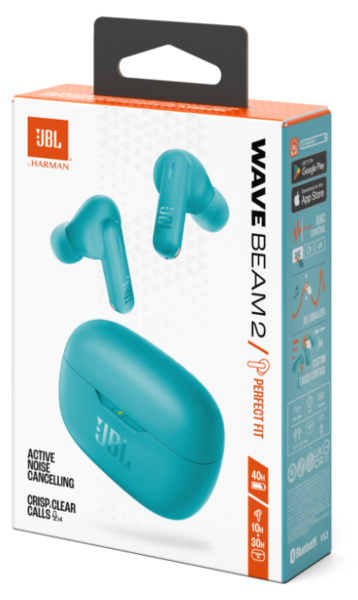 Гарнітура JBL WAVE BEAM 2 Blue (JBLWBEAM2BLU)