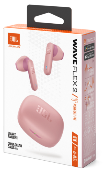 Гарнітура JBL WAVE FLEX 2 Pink (JBLWFLEX2PIK)