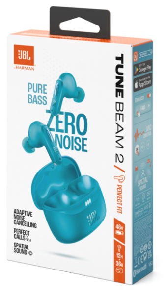 Гарнитура JBL TUNE BEAM 2 Turquoise (JBLTBEAM2TQE)