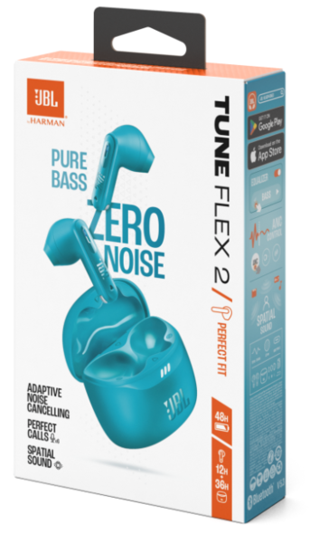 Гарнитура JBL TUNE FLEX 2 Turquoise (JBLTFLEX2TQE)