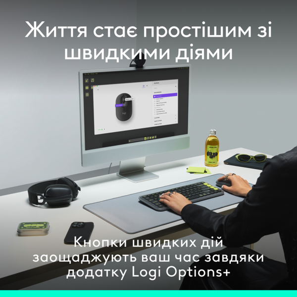 Миша Logitech POP with emoji Rose (L910-007413)