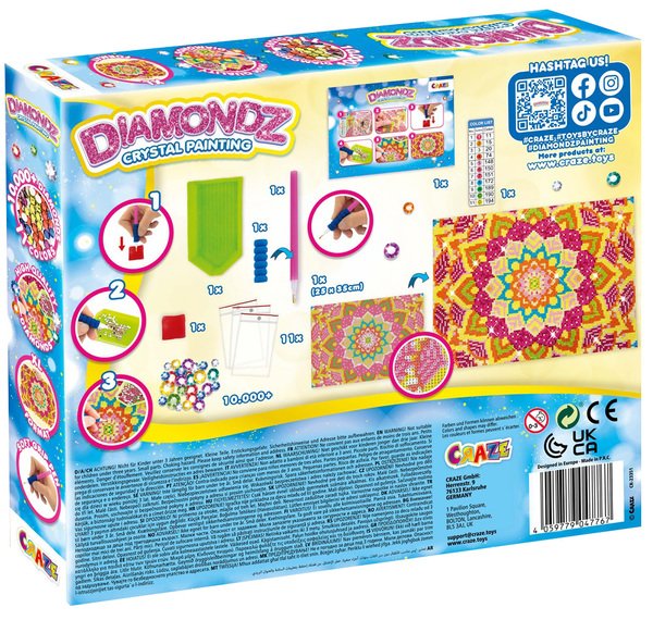 Набір для створення картини Craze Diamondz Мандала зі стразами