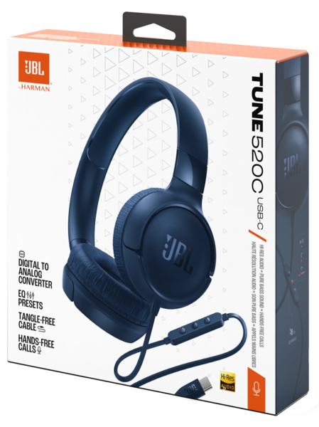 Гарнітура JBL TUNE 520C Blue (JBLT520CBLU)