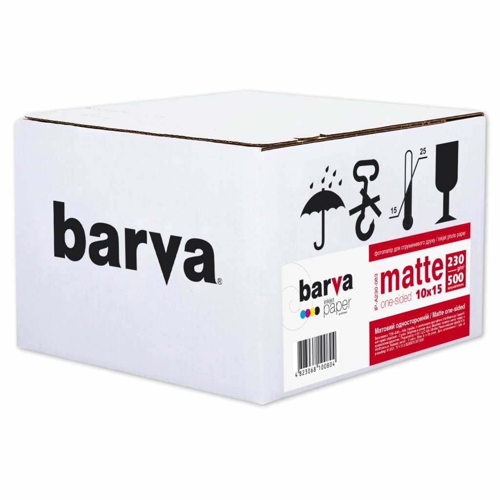 Фотопапір Barva 10×15, 230g/m2, 500c (IP-A230-083)