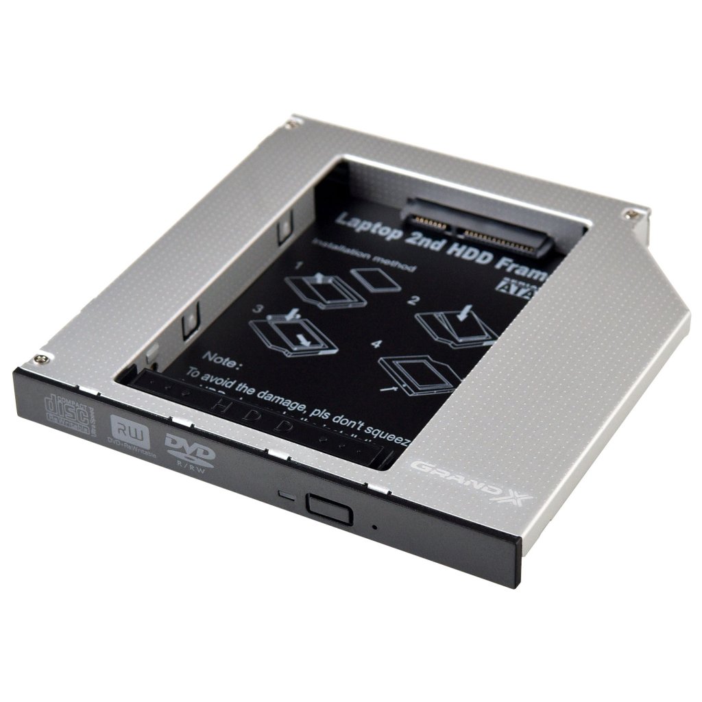 Фрейм-перехідник Grand-X HDD 2.5” to notebook 12.7 mm ODD SATA/mSATA HDC-25 (HDC-25)