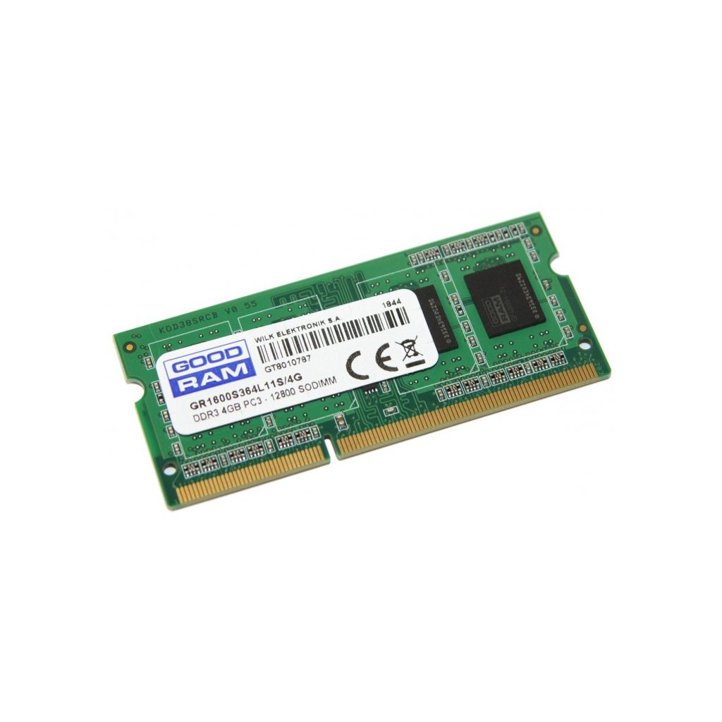Модуль пам’яті для ноутбука SoDIMM DDR3 4GB 1600 MHz Goodram (GR1600S364L11S/4G)