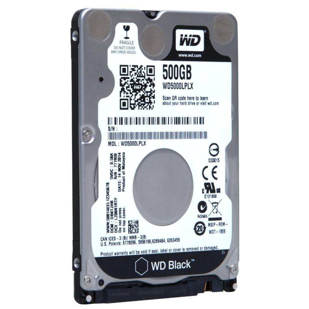 Жорсткий диск для ноутбука 2.5″ 500GB WD (WD5000LPLX)