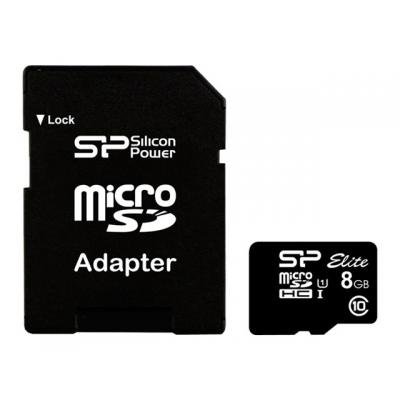 Карта пам’яті Silicon Power 8Gb microSDHC class 10 (SP008GBSTHBU1V10SP)